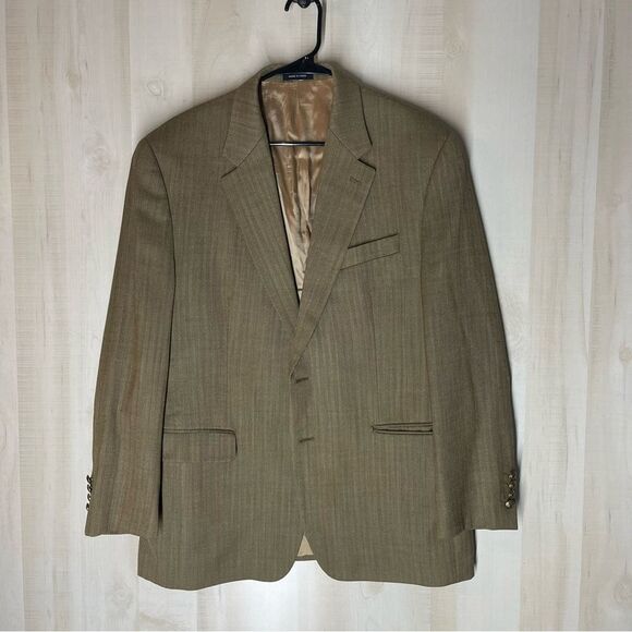 Lauren Ralph Lauren Brown Wool Two Button Blazer Size‎ 44 R - Picture 2 of 13
